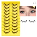 10 Paar künstliche Wimpern natürliche dichte Volumen kleiner Teufel Stil Make-up Schönheitswerkzeug - H-1 Stil (H-1) / 10 Paare Set