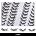 20 Paare natürliche dicke künstliche Wimpern Buch lockiges Volumen Wimpernverlängerung Make-up - DZ01 Stil / 20 Paar Packung