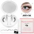 Magnetic eyelashes set with mirror case and eyeliner for easy natural daily makeup application. - Style AN1+1# (AN1+1#)
