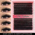 DIY segmented false eyelashes 120 clusters fluffy volume extension 10-16mm natural look - 120 Pages