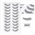 10 Paar künstliche Wimpern natürliche weiche schwarze Wimpern tägliches Make-up Augen - DA07-Stil (DA07) / 10 Paare Set