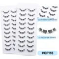 Künstliche Wimpern fluffig natürlicher Look transparentes Band dichte künstliche Wimpern Set - QF118 Stil (10 Paare) / 10 Paare Set