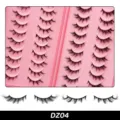 20 Paar Falsche Wimpern Buch Natürliche Dicke Gekrümmte Wimpernverlängerung Make-up Tools - DZ04 Stil / 20 Paar Packung