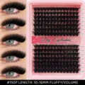 DIY Eyelash Extensions Cluster Lashes 150P 10-16mm Fluffy Volume Natural DIY Lash Kit - 150P