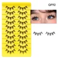 Künstliche Wimpern 10 Paar Bündelwimpern Natürlicher Look Whispy Make-up QF92 Stil Neu - QF92 Stil (QF92) / 10 Paare Set