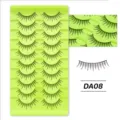 10 Paar künstliche Wimpern natürliche dünne Streifen leichte weiche Wimpern Make-up Set - DA08-Stil (DA08) / 10 Paare Set