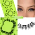 Pestañas postizas exageradas con diseño de cola de pez, voluminosas y rizadas para una mirada audaz. - Estilo Explosivo de Cola de Pez (Bandeja de Trébol Verde) / Pack de 10 Pares (Estilo Cola de Pez)