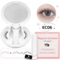 Magnetic eyelashes set with mirror storage case eyeliner natural soft reusable makeup kit - Style EC06 (EC06)
