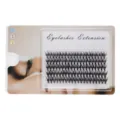 Natural individual false eyelashes 5 rows cluster eyelash extensions for makeup beauty - 10mm / Heat-melt 30P 5 Rows