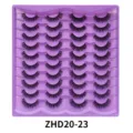 Großhandel 20 Paar künstliche Wimpern kurze dichte gemischte spitz Wimpern Set Detail - Natürlicher Langer Gemischter Stil (ZHD20-23) / 20 Paar Packung