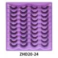 20 Paar spitz zulaufende künstliche Wimpern kurze dichte gemischte Make-up Detailansicht - Natürlicher Langer Gemischter Stil (ZHD20-24) / 20 Paar Packung