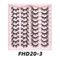 20 paare künstliche wimpern set natürliche kurze 3d volumen wimpernverlängerung make-up - FD20-3