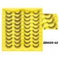 Künstliche Wimpern 20 Paare flauschig chaotisch Stil kurz dick gemischt Volumen Wimpern - Natürlicher Langer Gemischter Stil (ZDH20-42) / 20 Paar Packung