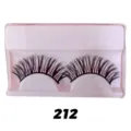 Dichte und geschwungene künstliche Wimpern in rosa Schale für natürliches Make-up. - Stil 212 (Paarpackung)