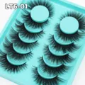6 Paare Kurze Dichte Natürliche Künstliche Wimpern Set Make-up Augenwimpern Behälter - Kurzer Dichter Typ (LT6-01)