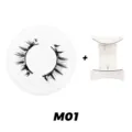 Magnetische künstliche Wimpern Set mit Aufbewahrungsbox und Applikator für natürliches Make-up. - Stil M01 (Einfaches Quantenmagnet-Set)