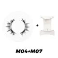 Magnetische künstliche Wimpern Set mit praktischem Applikator Werkzeug Detailansicht. - Stil M04+M07 (Einfaches Quantenmagnet-Set)