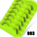 7 Paar dichte künstliche Wimpern grüne Schale geschwungener natürlicher Augen-Make-up - 7 Paar Grüne Verlaufs-Serie (003)