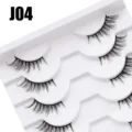 Mehrschichtige dicke halbe künstliche Wimpern 3D geschwungen Augen Make-up Tool J04 - 10 Paare Weiß Stufe Halbes Auge J04
