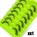 7 Paar Fuchs Augen Falsche Wimpern Flauschig Volumen Wimpern Make-up Schönheits-Tool - 7 Paar Grüne Verlaufs-Serie (xx1)