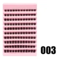 Nahaufnahme von segmentierten Künstlichen Wimpern auf einem rosa Tablett, weich und natürlich. - Nr. 003 (Rosa Tablett)