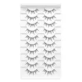 Pestañas postizas segmentadas estilo manga ojo de gato natural kit de pestañas individuales - Duende Gato - 10 Pares