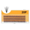 Büschel künstliche Wimpern 20P Kamelie einzelne Veredelung Wimpern segmentierte DIY Verlängerung - Punktgeklebtes Cluster 20P DD Curl / 10mm