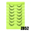 7 Paar künstliche Wimpern flauschig Volumen Cat Eye Wimpern grüne Schale Make-up Tools - Schräg Fliegender Dicker Stil (ZB52)