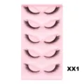 Großhandel 5 Paar künstliche Wimpern dichte Katzenaugen geschwungene europäische Stil Fake Lashes - Reguläres Tablett Baumwollfadenband (XX1)
