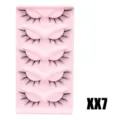 5 Paar künstliche Wimpern dichte Katzenauge geschwungene Make-up Wimpern Set Schale - Reguläres Tablett Baumwollfadenband (XX7)