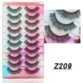 10 Paar künstliche Wimpern dramatisches Volumen Make-up geschwungene Wimpern Detail Anzeige - Europäischer Dicker Geschwungener Stil (TM10-209) / 10 Paare Set