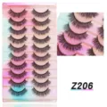 10 Paare Künstliche Wimpern Dramatische Dichte Falsche Wimpern Make-up Werkzeug Set - Europäischer Dicker Geschwungener Stil (TM10-206) / 10 Paare Set