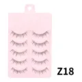 5 Paar künstliche Wimpern natürlicher Look weiche Verlängerung rosa Schale Make-up - Z18-Stil (Z18) / 5 Paar Set