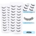 Flauschige künstliche Wimpern mit klarem Band und dichter natürlicher Krümmung für den Alltag. - SS6 Stil (10 Paare) / 10 Paare Set