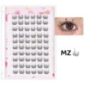 Segmentierte künstliche Wimpern 10 Reihen DIY Cluster Wimpernverlängerung Stil MZ - Weiße Box Kleberfreier Katzenkrallen-Stil (MZ) / 10 Reihen