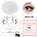 Magnetic false eyelashes kit with storage case soft magnetic natural look daily makeup wear - Style KS02+1# (KS02+1#)