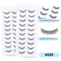 Flauschige künstliche Wimpern natürliches Volumen weiches transparentes Band Set - SS9 Stil (10 Paare) / 10 Paare Set