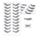 10 Paar natürliche künstliche Wimpern weiche leichte Fake Eyelashes Set Make-up Werkzeuge - DA11-Stil (DA11) / 10 Paare Set