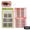 DIY Cluster Wimpern Verlängerung Set gemischt schwarz braun natürliche weiche einzelne Wimpern. - MIX08