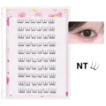 DIY segmentierte Wimpernbüschel 10 Reihen dünne Palette natürliches Augen-Make-up Stil NT - Weiße Box Kleberfreier Girlgroup-Stil (NT) / 10 Reihen