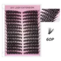 DIY individual lash extensions cluster false eyelashes 60P natural look makeup tool - 60 Pages