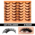 Katzenaugen künstliche Wimpern flauschig dicht Fuchs-Stil dramatisches Make-up Werkzeug - MA033 Stil (MA033)