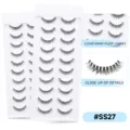 Flauschige Künstliche Wimpern Klares Band Volumen Natürlicher Look Mehrpack Wimpern Variante - SS27 Stil (10 Paare) / 10 Paare Set
