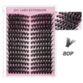 DIY Wimpernverlängerung Cluster Set in klarer Box mit 14 dichten Reihen, ideal für zu Hause. - 80 Seiten