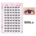 DIY segmentierte künstliche Wimpern, 10 Reihen in Box, natürlicher SXXL Stilbereich. - Weiße Box Kleberfreier Massiver Hirschkalb-Stil (SXXL) / 10 Reihen