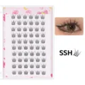 DIY segmentierte falsche Wimpern 10 Reihen dünne Cluster Wimpern natürliches Make-up Werkzeug - Weiße Box Kleberfreier Zwillingsblumen-Stil (SSH) / 10 Reihen