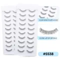 Künstliche flauschige Wimpern mit klarem Band, voluminöses lockiges Wimpernset SS38 für Make-up. - SS38 Stil (10 Paare) / 10 Paare Set