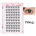 Segmentierte klebstofffreie künstliche Wimpern 10 Reihen DIY natürliches Augen Make-up Variante - Weiße Box Kleberfreier Sonnenblumen-Stil (TYH) / 10 Reihen