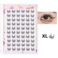 Künstliche Wimpern XL Größe 10 Reihen DIY Büschelwimpern natürlicher Look Augen Make-up - Weiße Box Kleberfreier Hirschkalb-Stil (XL) / 10 Reihen