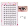 10 Reihen segmentierte DIY künstliche Wimpern, klebefreie natürliche Bündelwimpern YD. - Weiße Box Kleberfreier Wolken-Stil (YD) / 10 Reihen